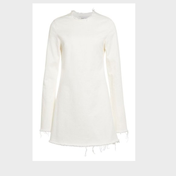 MARQUES ALMEIDA White 'Janis' Long Sleeve Denim Dress - Picture 5 of 5